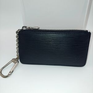 Louis Vuitton Epi Leather Pochette Cles Key And Change Holder Black